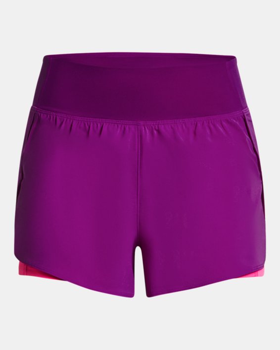 Women's UA Flex Woven 2-in-1 Shorts, Purple, pdpMainDesktop image number 4